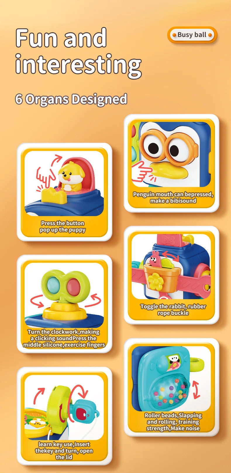 Hexababy, jouets sensoriels Montessori pour tout-petits, activités d'apprentissage éducatives