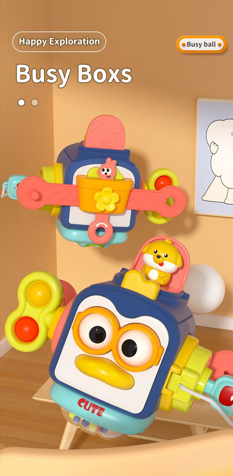 Hexababy, jouets sensoriels Montessori pour tout-petits, activités d'apprentissage éducatives